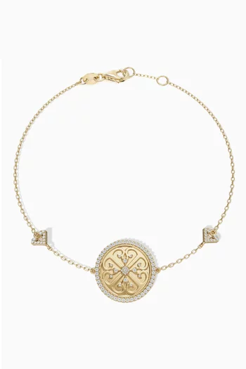 سوار لايس أوريا مرصع بالماس ذهب عيار 18