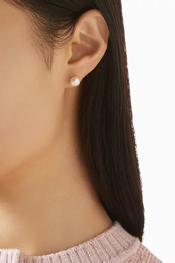 Kiku Pearl Earrings in 18kt Gold