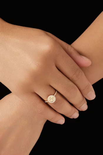 خاتم لايس أوريا مرصع بالماس ذهب عيار 18