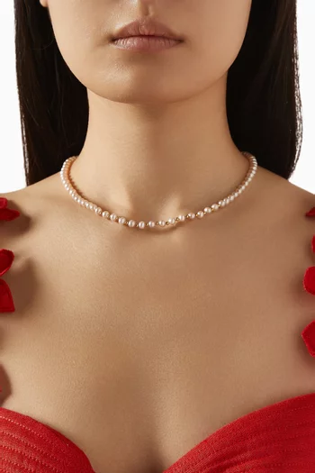 Kiku Pearl Necklace in 18kt Gold
