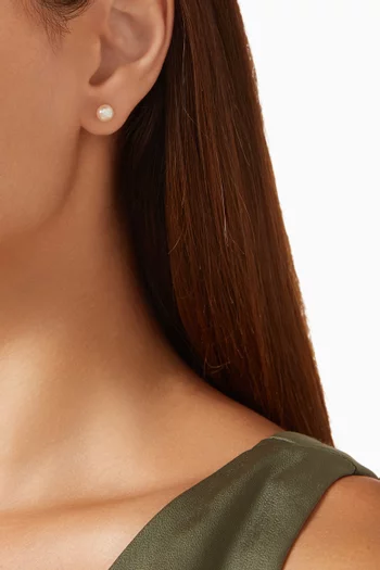 Kiku Pearl Earrings in 18kt Gold