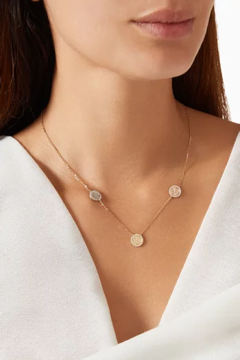 قلادة لايس أوريا مرصعة بالماس ذهب عيار 18