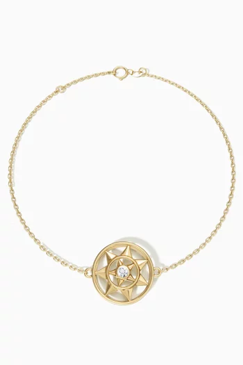 سوار فرفشة شمس مرصع بالماس ذهب عيار 18