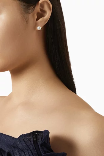 أقراط كيكو مزينة بلؤلؤ ذهب عيار 18