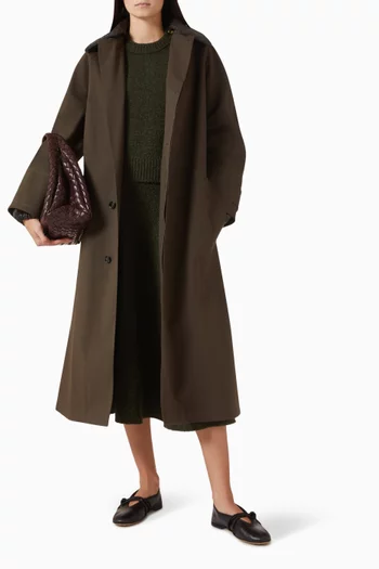 Water-repellent Trench Coat in Cotton