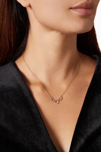 قلادة يوث لينك مرصعة بالماس ذهب عيار 18