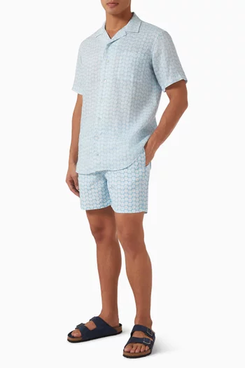Arawak Printed Shirt in Linen