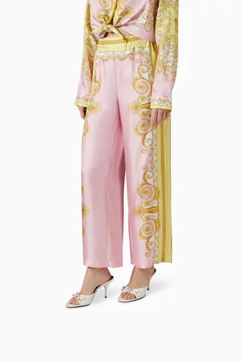 صندل أوبرا مزين بعقدة وكعب 85 مم جلد لامع