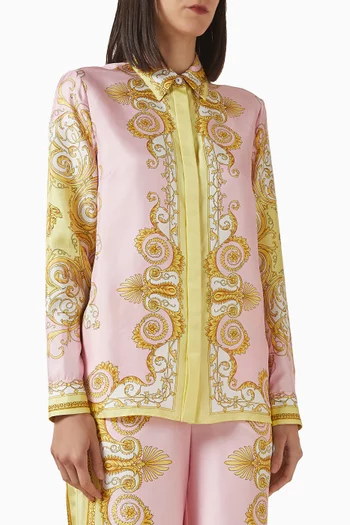 Barocco Foulard-print Shirt in Silk-twill