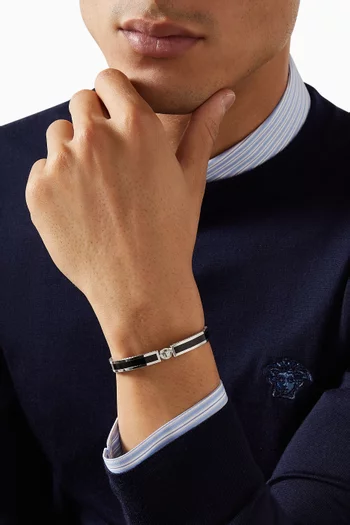 Medusa Bracelet in Enamel & Silver-tone Brass