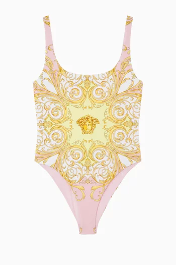 لباس سباحة قطعة واحدة بنقشة