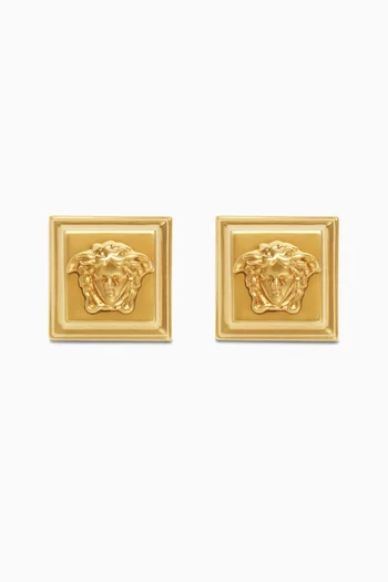 Medusa 95' Stud Earrings in Gold-tone Brass