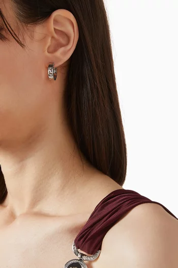 Greca Hoop Earrings in Metal