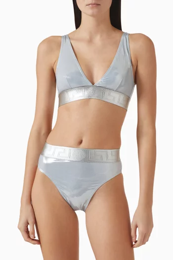 قطعة بيكيني سفلية قماش لامع