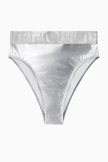 قطعة بيكيني سفلية قماش لامع