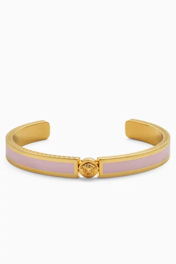 Icon Cuff in Enamel & Gold-tone Brass
