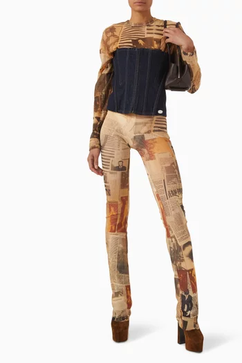 بلوزة بتصميم مشد دينم