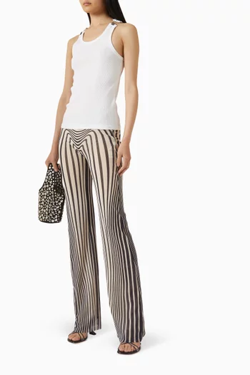 Re-edition Striped Flare Pants