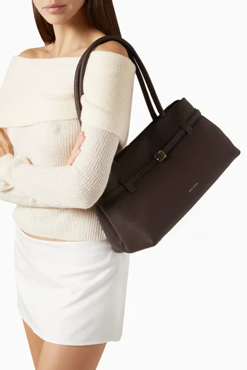 حقيبة لو كامبون إيست ويست صغيرة جلد عجل