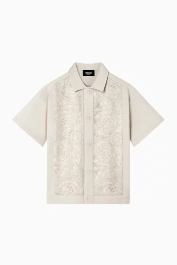 Barocco Milano-stitch Shirt in Viscose-blend