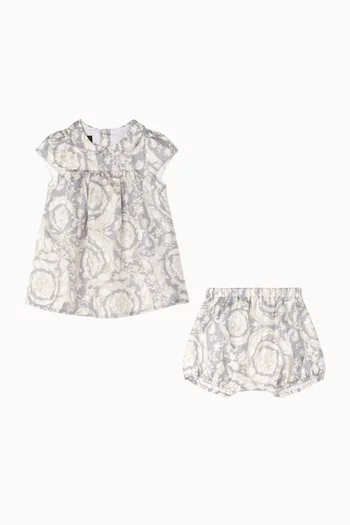 Barocco Dress Set in Silk-twill