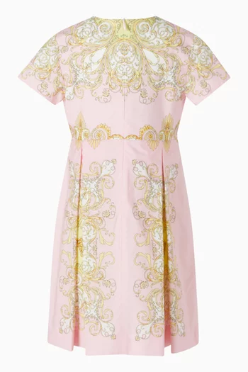فستان سبرينج بنقشة باروكية بوبلين