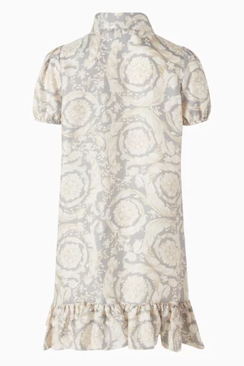 Barocco-print Shirt Dress in Silk-twill