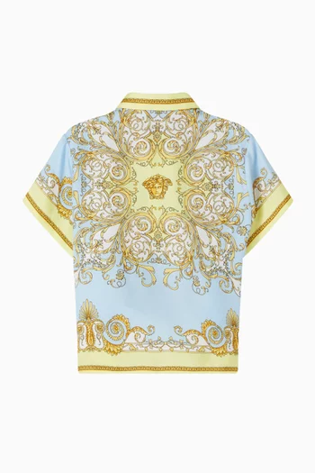 قميص بنقشة باروكية حرير
