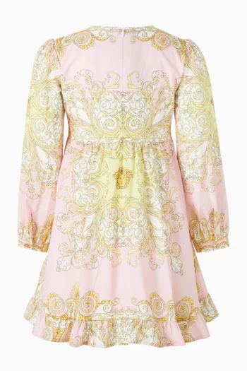 Barocco-print Dress in Cotton-poplin