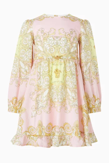 Barocco-print Dress in Cotton-poplin