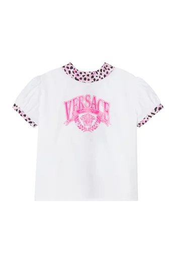 Leopard-print T-shirt in Cotton-poplin