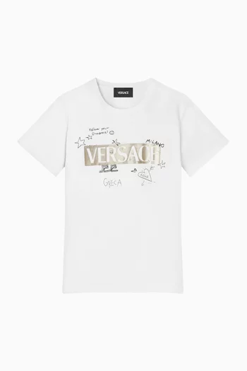 Doodle Logo-print T-shirt in Cotton-jersey