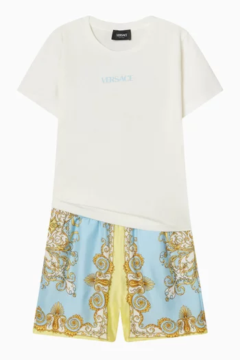 Barocco Shorts in Silk Twill