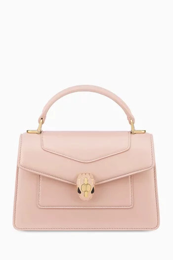 Serpenti Forever Mini Top-handle Bag in Leather