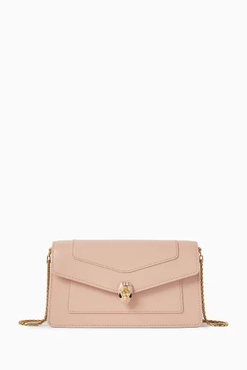 Serpenti Forever Pochette Bag in Leather