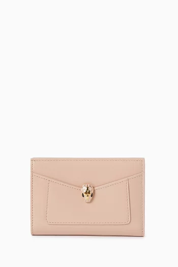 Serpenti Forever Card Holder in Leather