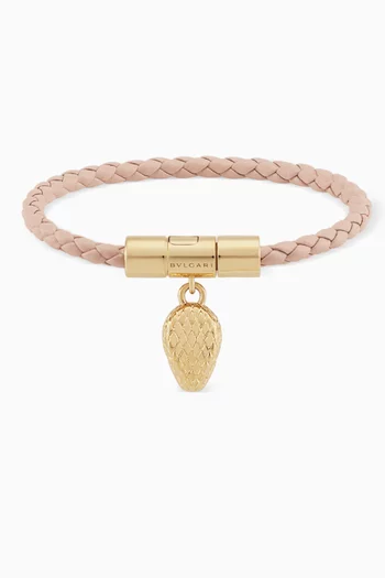 Serpenti Forever Bracelet in Braided Leather