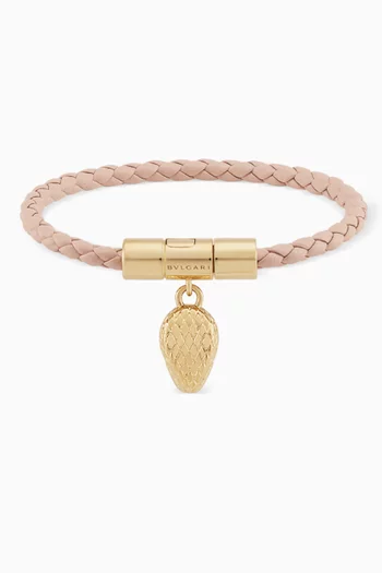 Serpenti Forever Bracelet in Braided Leather