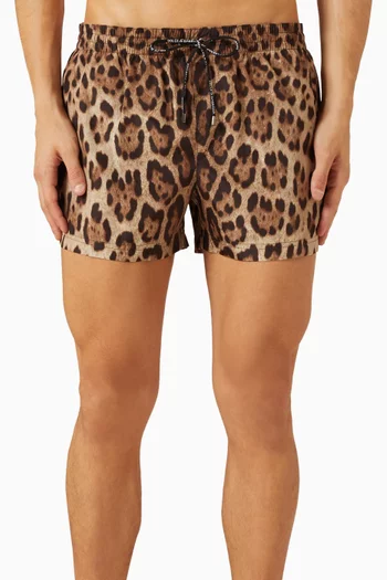 Leopard Print Swim Shorts