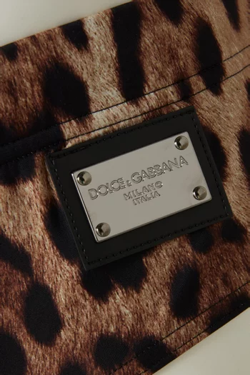 شورت سباحة بنقشة جلد الفهد ليكرا