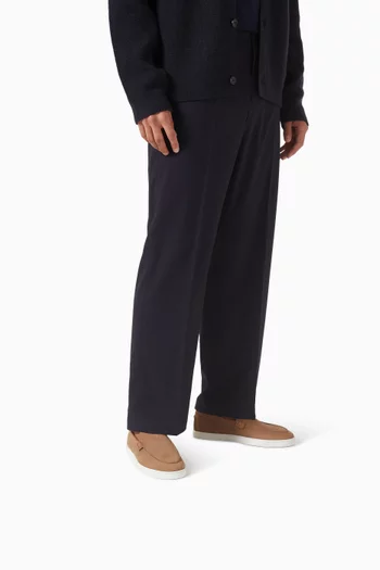 حذاء سهل الارتداء مون بوت جلد نوبوك مقلوب