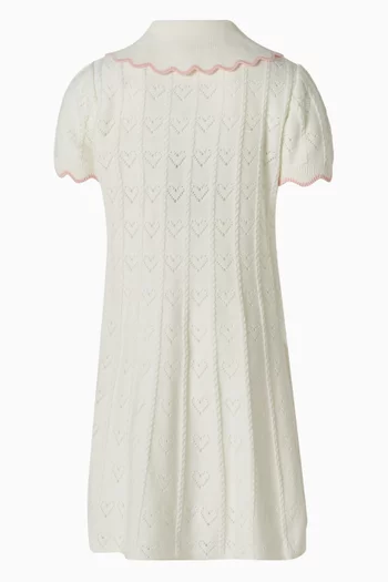 فستان منسوج بتصميم قلوب 