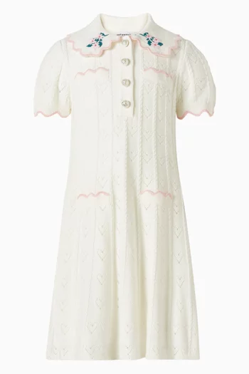 فستان منسوج بتصميم قلوب 