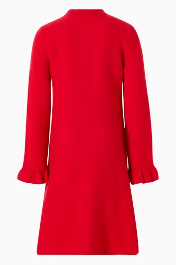 فستان بحافة مزينة بزهور 