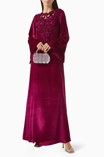 Floral Kaftan in Velvet