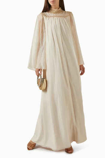 A-line Embellished Kaftan in Organza