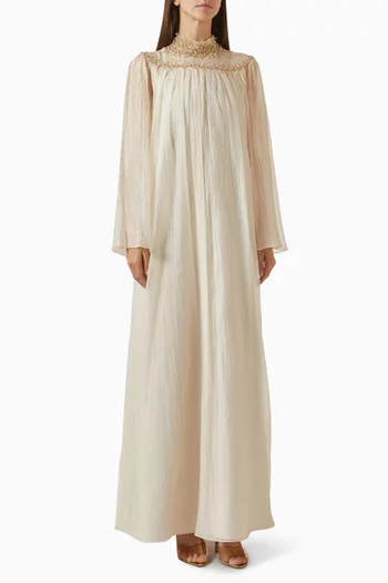 A-line Embellished Kaftan in Organza
