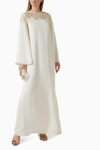 Embroidered Yoke Kaftan