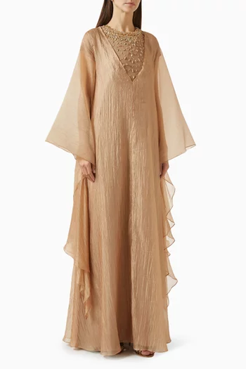 Beaded Draped Kaftan