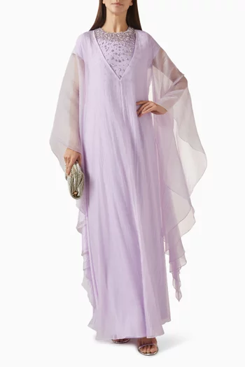 قفطان بدرابيه مطرز بالخرز